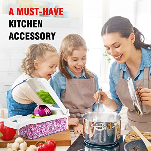 14 in 1 Multifunctional Vegetable Chopper with 8 Blades (Grey) P3237