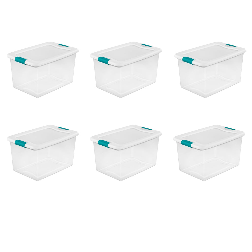 64 Quart Clear Latching Boxes - Case of 6 Y510953
