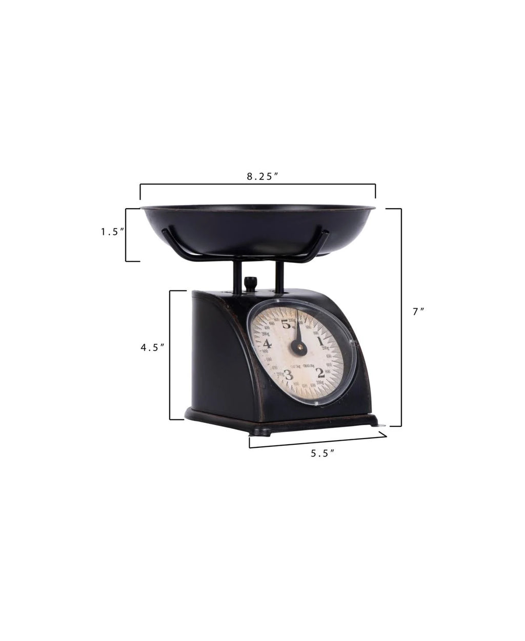Antique Black Metal Scale K641674