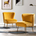 Yellow Side Chair Set of 2 F38189
