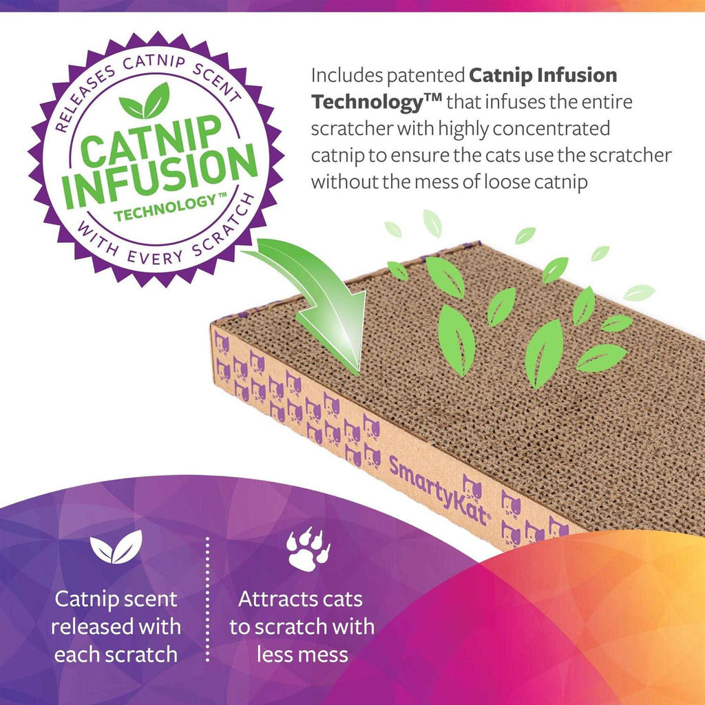 Catnip-Infused Cardboard Cat Scratch Pad Bed Y661843