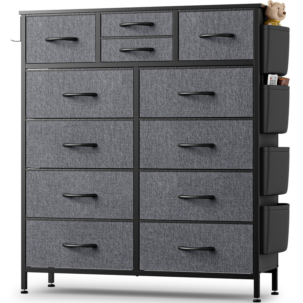 White 12 Drawer Fabric Dresser H446850