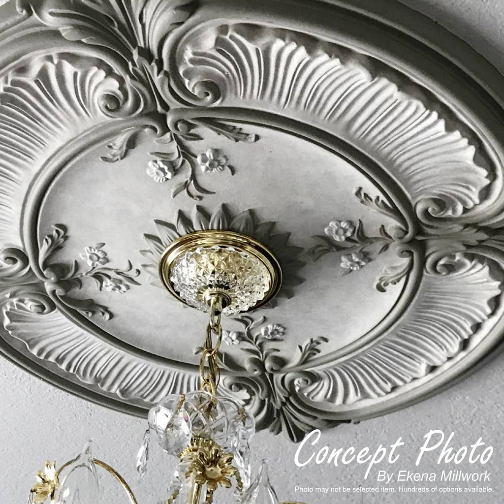 Roped Ceiling Medallion, Hand-Painted Polished Copper V117015