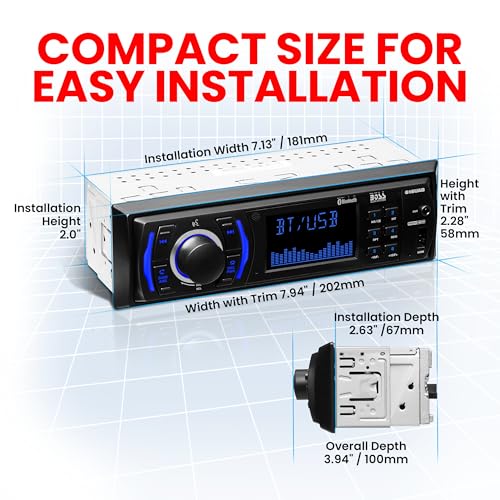 Single DIN Car Stereo with Bluetooth C68177
