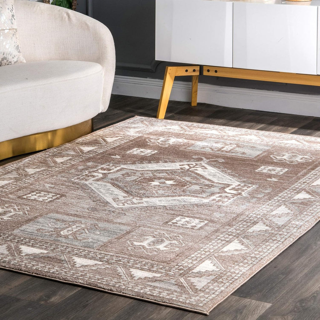 Brown Tribal Area Rug G36517