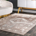 Brown Tribal Area Rug G36517