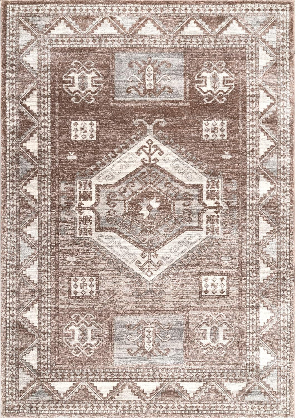 Brown Tribal Area Rug G36517