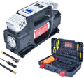 Portable Digital Tire Inflator, Dual Cylinders 12V Air Compressor Pump 150PSI with LED Light and Tire Repair Kit N967