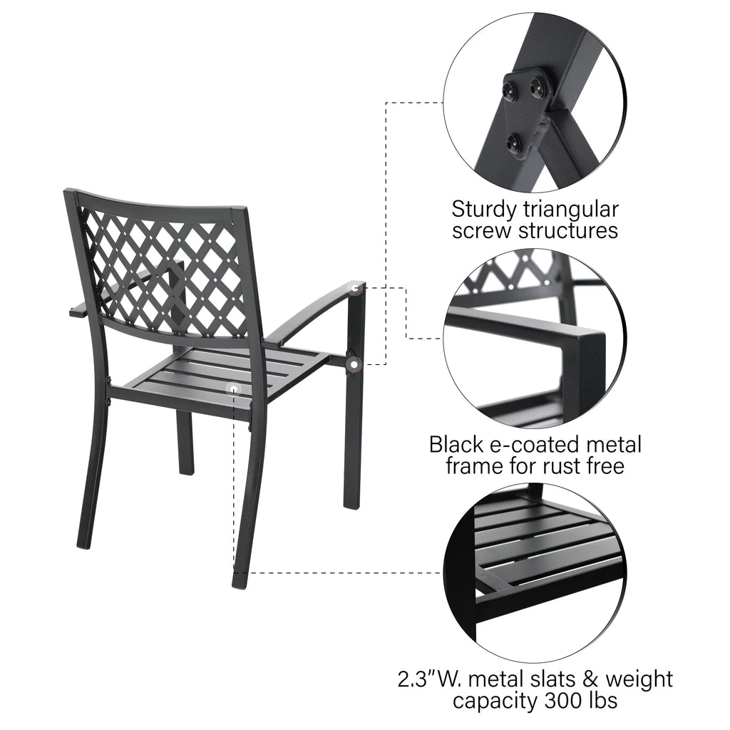 7-Piece Outdoor Patio Dining Set Metal Chairs and Table Set S55935