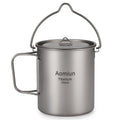 750ml Ultralight Camping Cooking Pot with Lid and Foldable Handle H3467