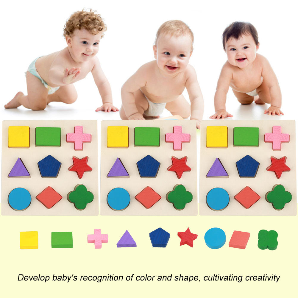Wooden Block Toy Geometric Building Puzzle G854