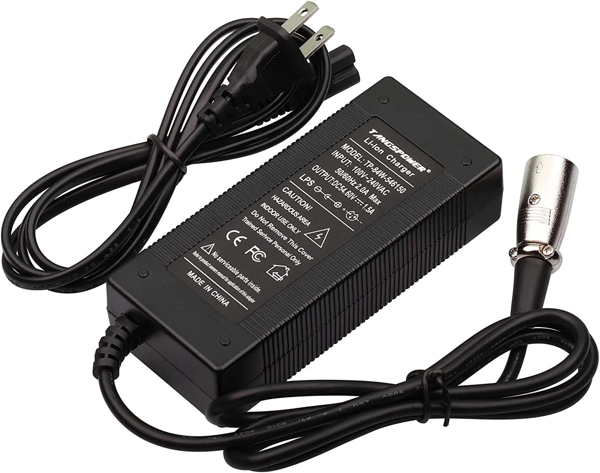 48V 54.6V 1.5A Electric Bike Charger 3-pin XLR Male Plug for 13S Lithium P63714