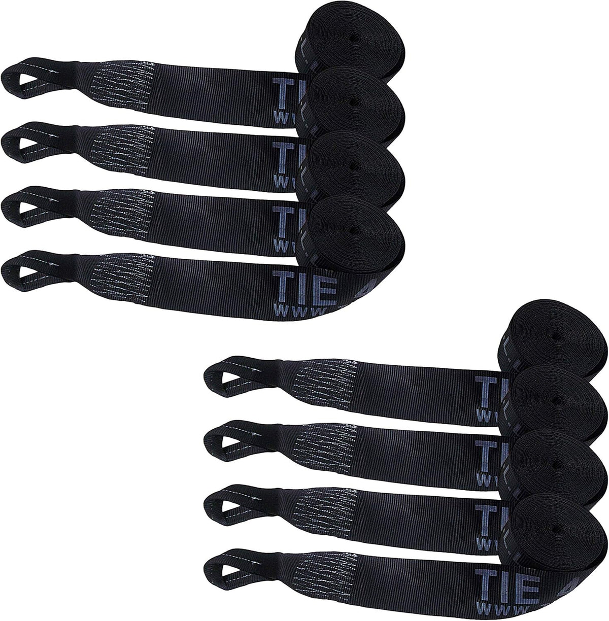 4 Pack Red Heavy Duty Winch Strap Tie Down Q135