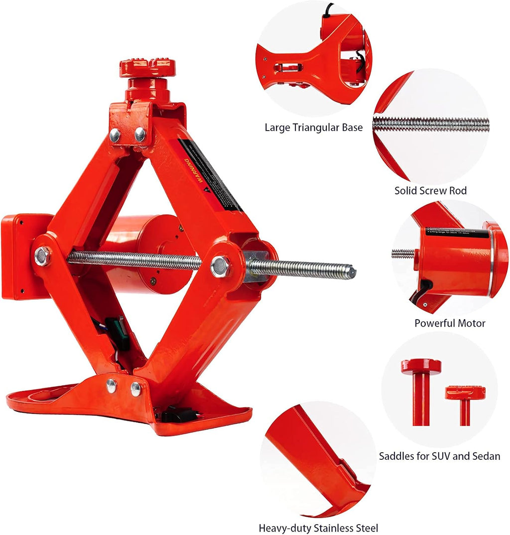 Electric Car Jack 3 Ton 12 V Scissor Jack Pack of 2 D72375