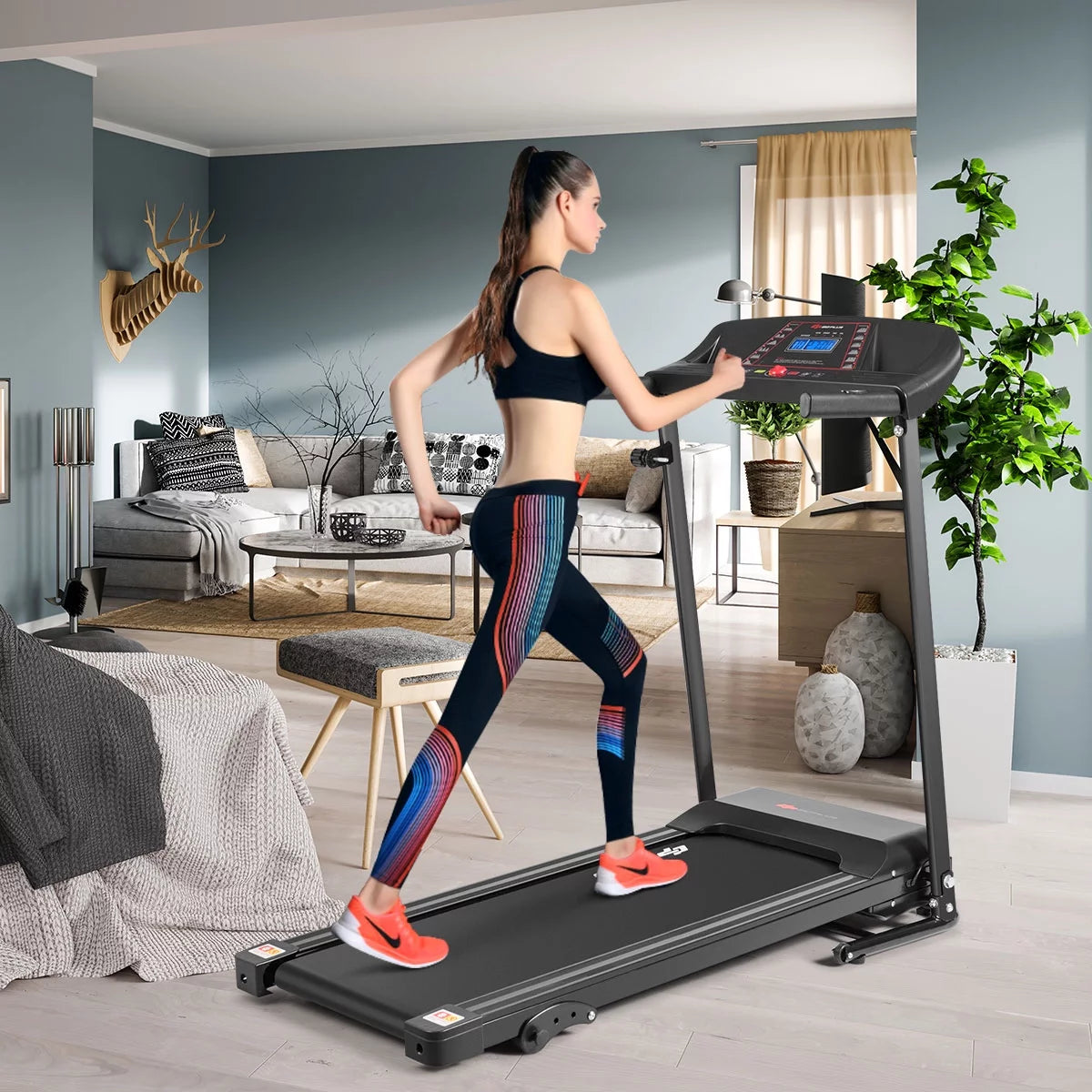 1.0HP Folding Electric Treadmill Y408965