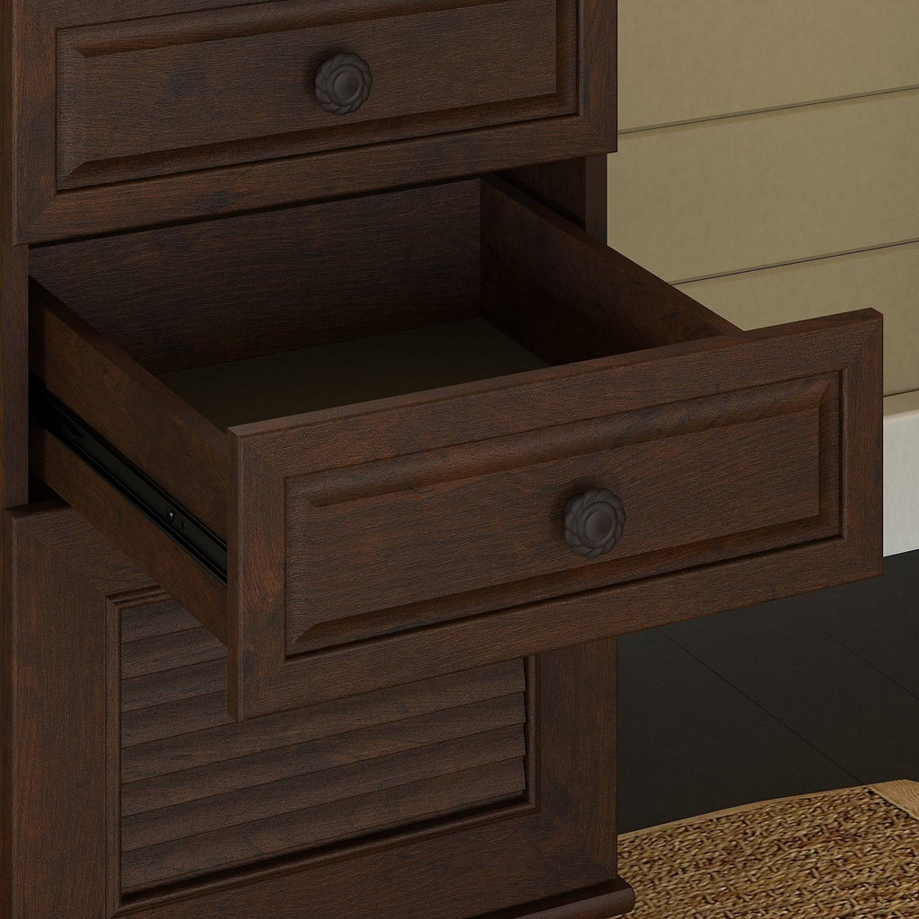 51x22 Desk with File Cabinet, Coastal Cherry C52743