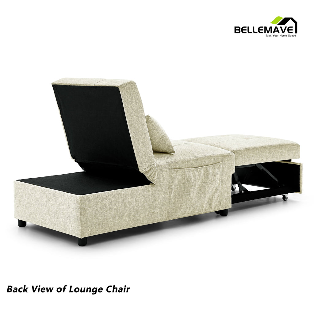 4 in 1 Folding Sofa Bed with 1 Pillow and Side Pocket A4031