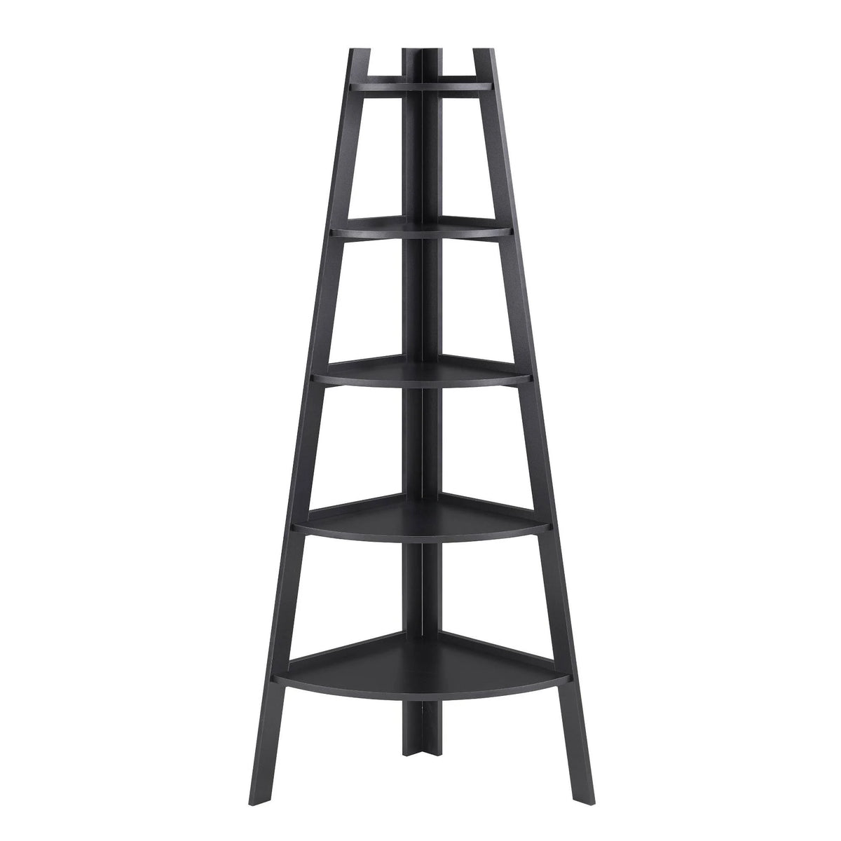 Black 5-Tier Corner Ladder Display Shelves Z190625
