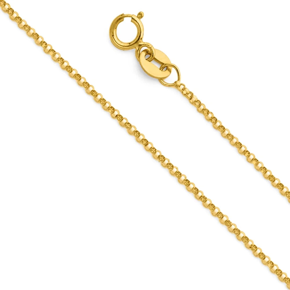 14K Yellow Gold Cubic Zirconia Initial Letter Pendant with 18" Chain Necklace R558