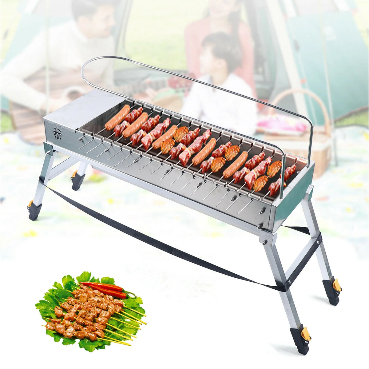 Automatic Flip Barbecue Stove Outdoor BBQ D282