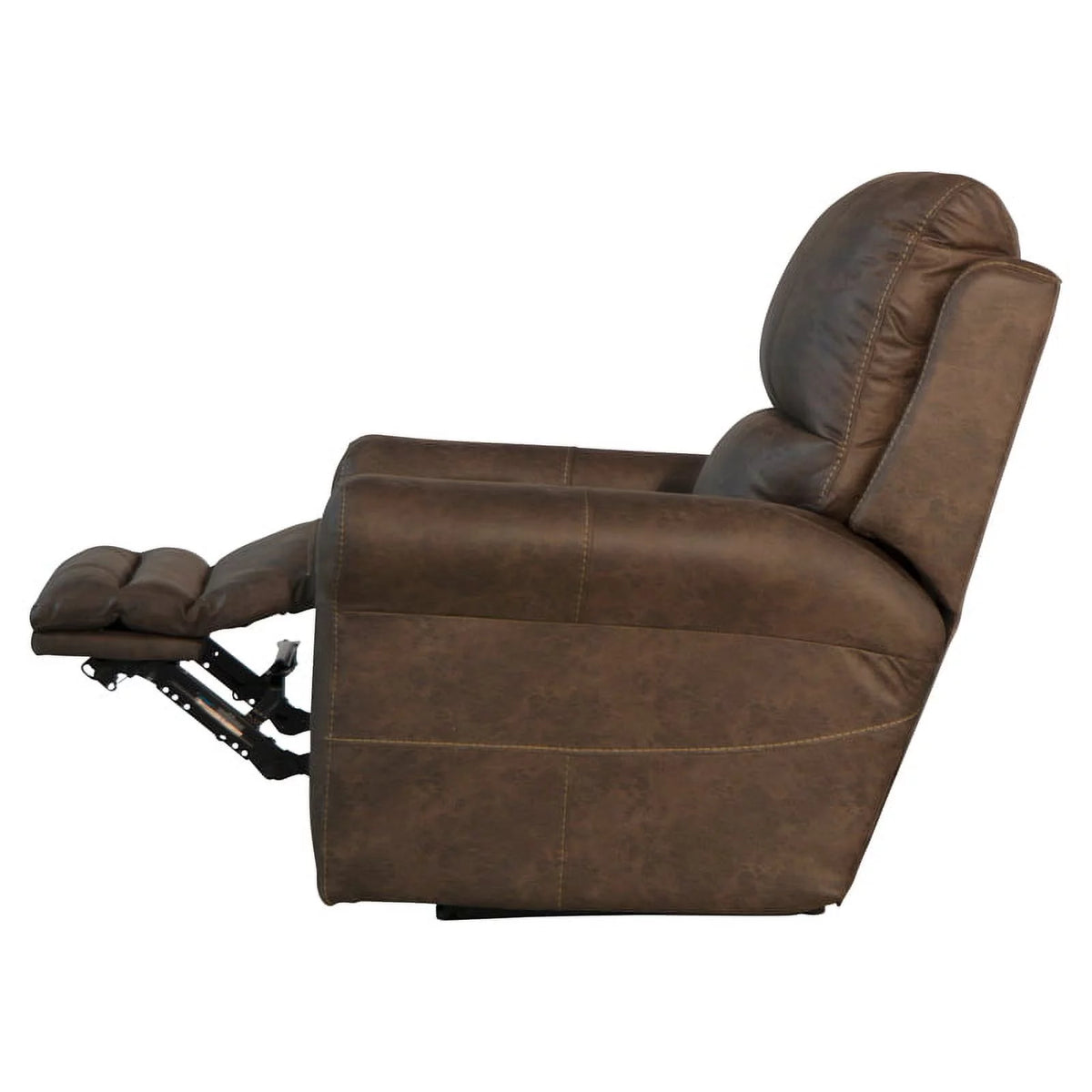 Brown Polyester Fabric Power Recliner A741