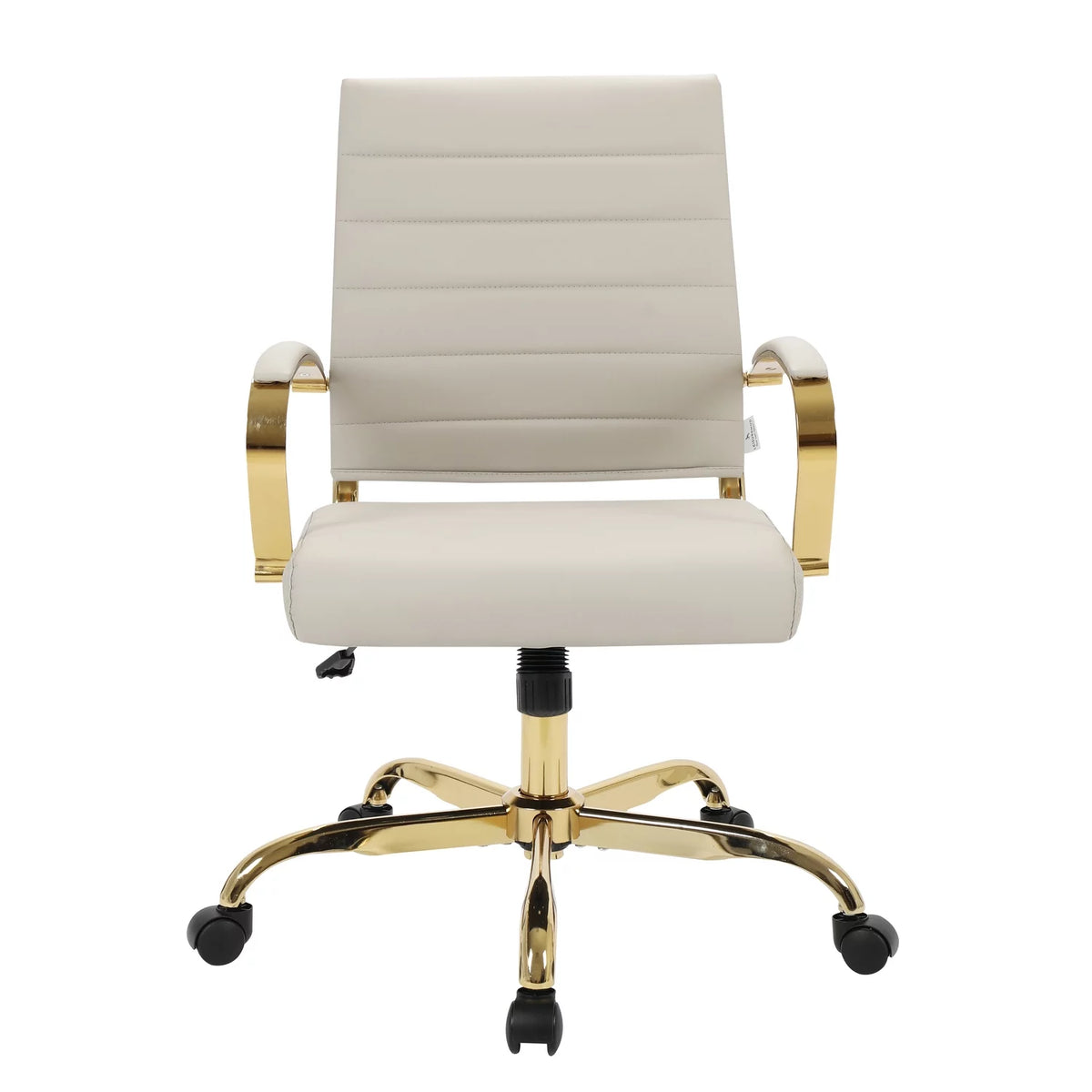 Leather Office Chair With Gold Frame D855