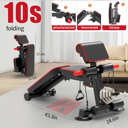 Adjustable Foldable Incline Decline Weight Bench Y604762