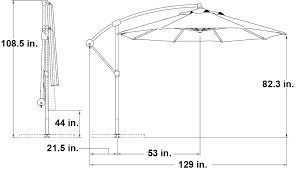 10-Foot Octagonal Cantilever Umbrella I792314