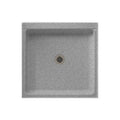 Solid Surface Center Drain Shower Base, Gray Granite X95956