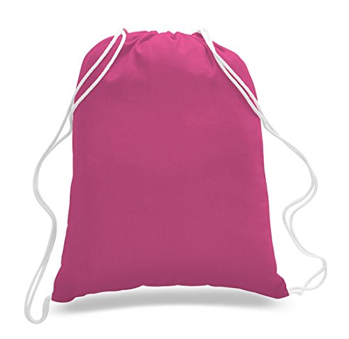 12 Pack Cotton Canvas Drawstring Backpack Bags S76560