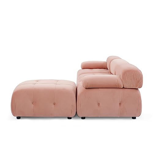 Pink Velvet Sleeper Sofa X19829