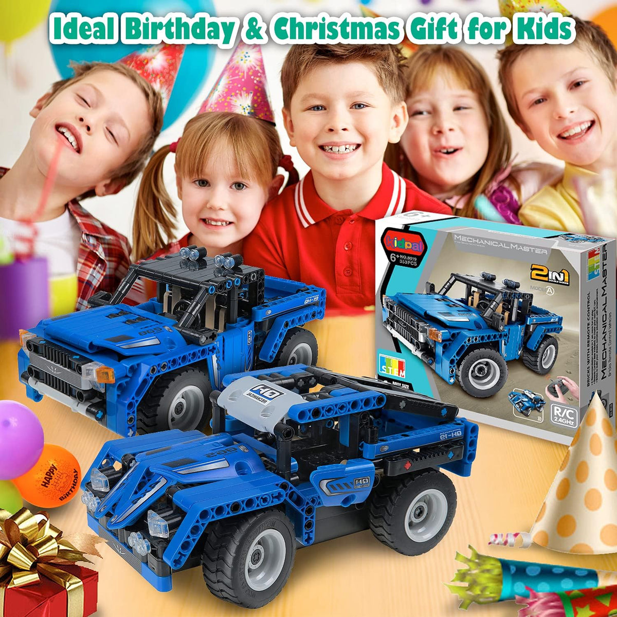STEM Building Toys 2-in-1 Remote Control Car Building Kits C23632
