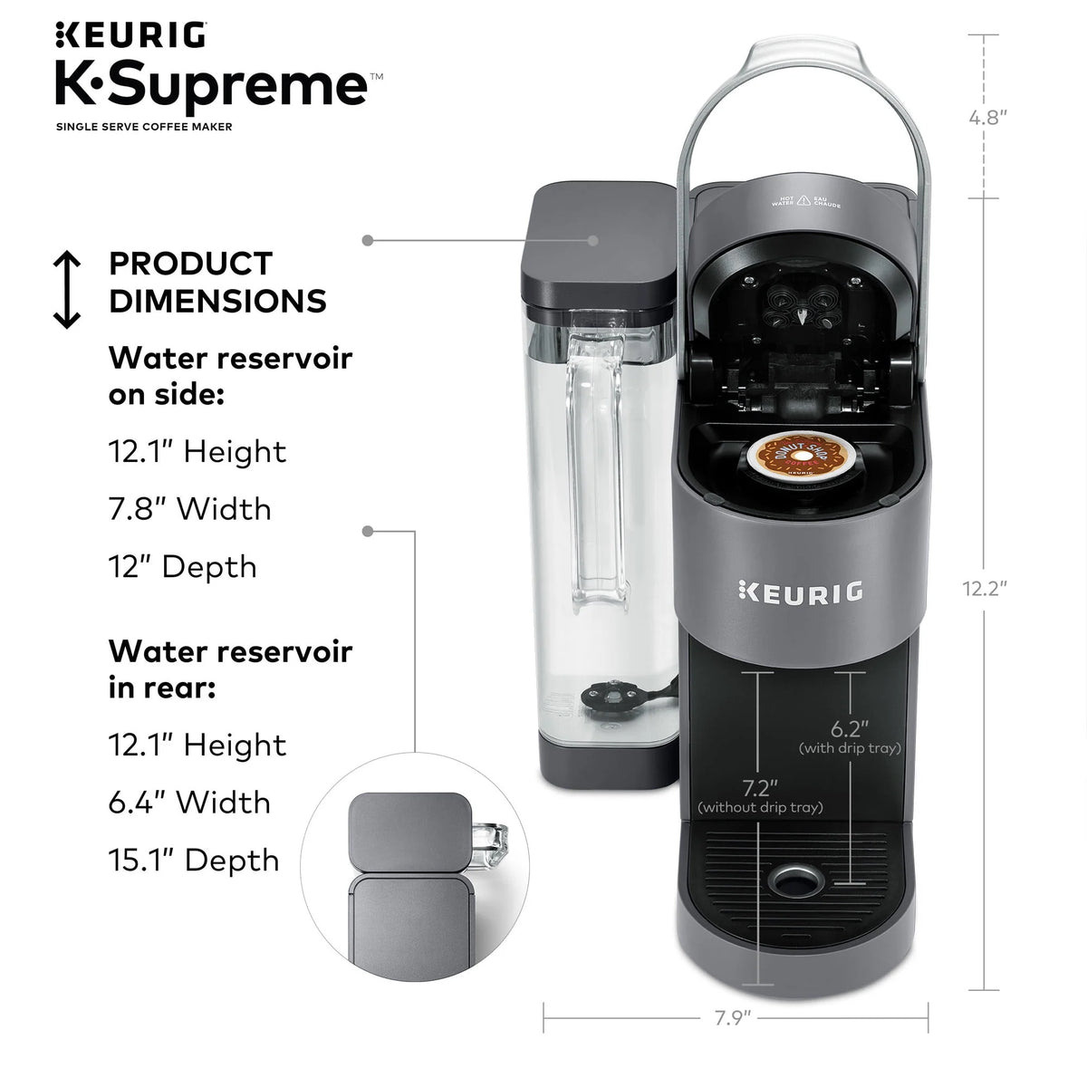 Gray Single Serve K-Cup Pod Coffee Maker G16245