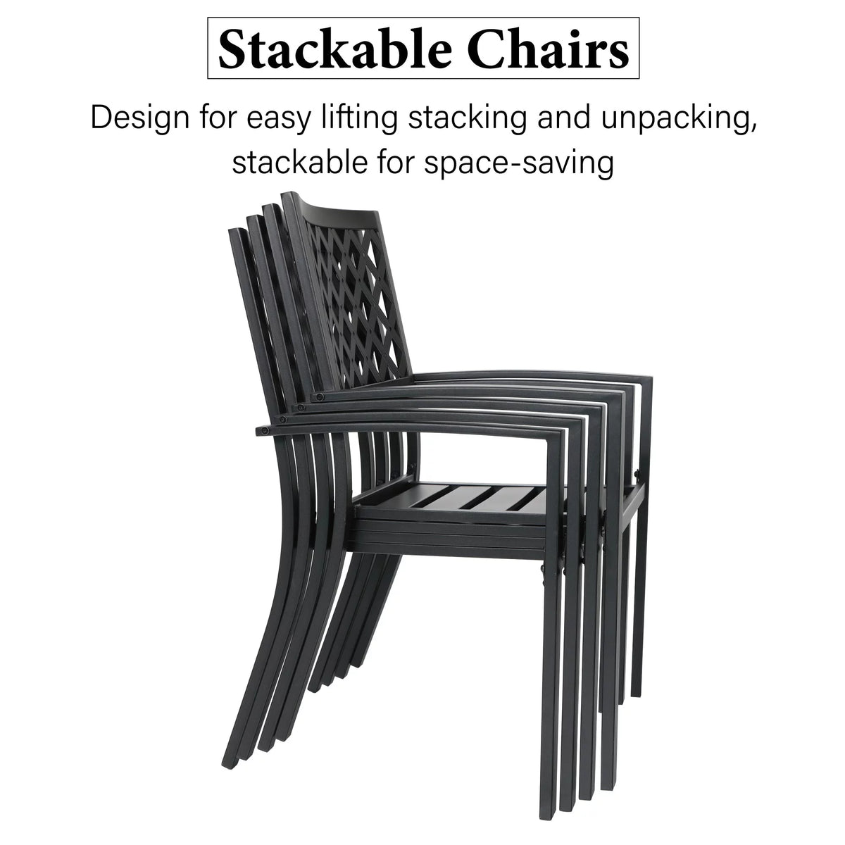 7-Piece Outdoor Patio Dining Set Metal Chairs and Table Set S55935