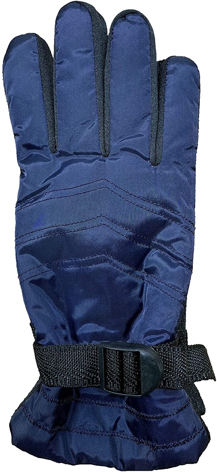 Winter Ski Gloves Fleece Lined Adjustable Strap Water Resistant W7796