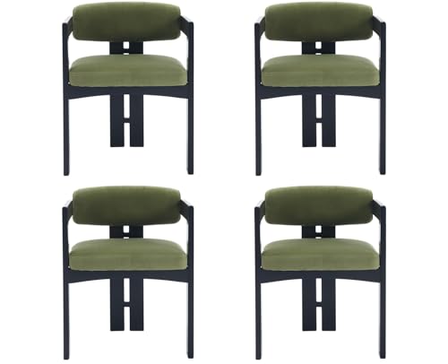 Black PU Leather Dining Chairs Set of 4 O75565