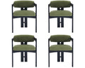 Black PU Leather Dining Chairs Set of 4 O75565