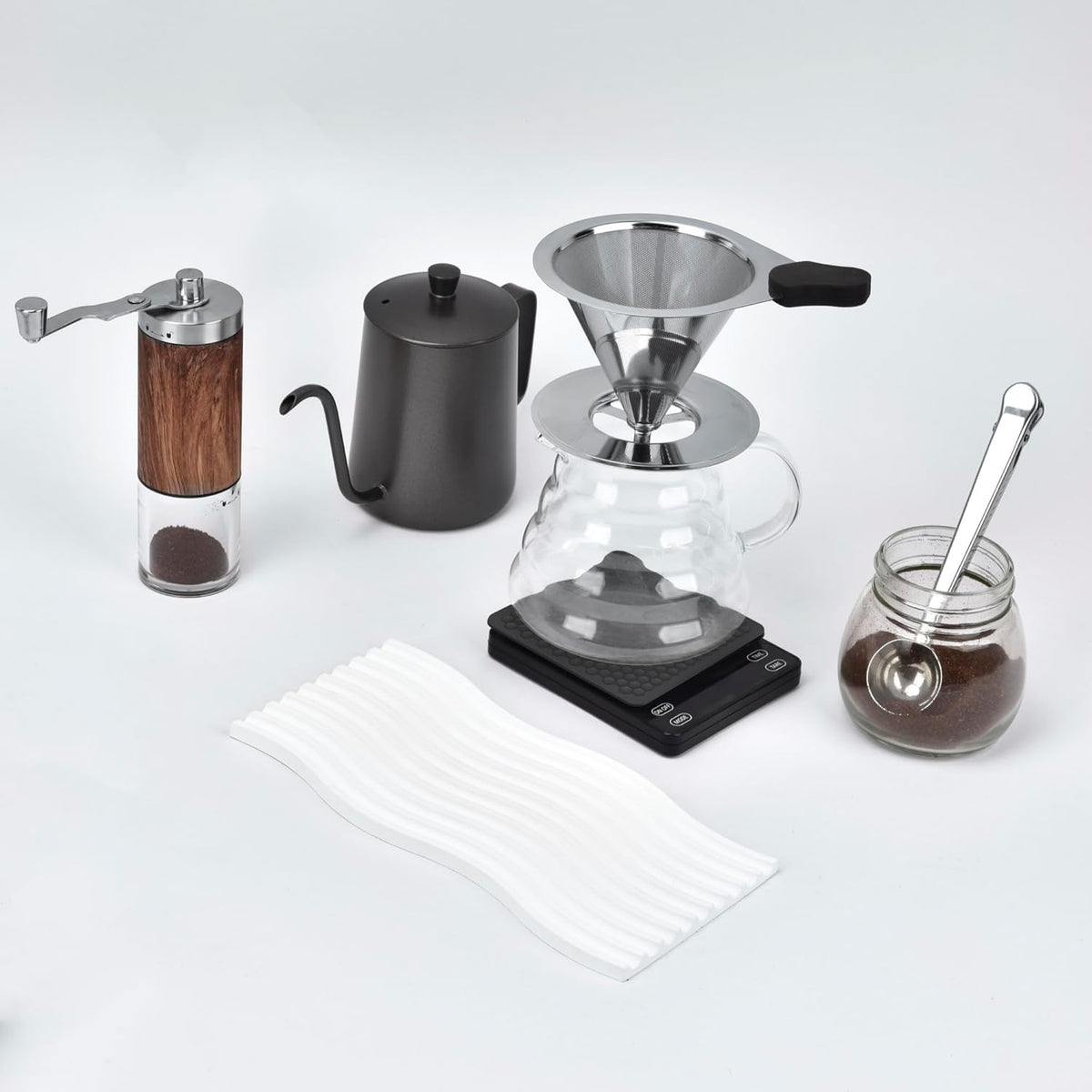 Stainless Steel Pour Over Coffee Dripper for 1-2 Cup J464824