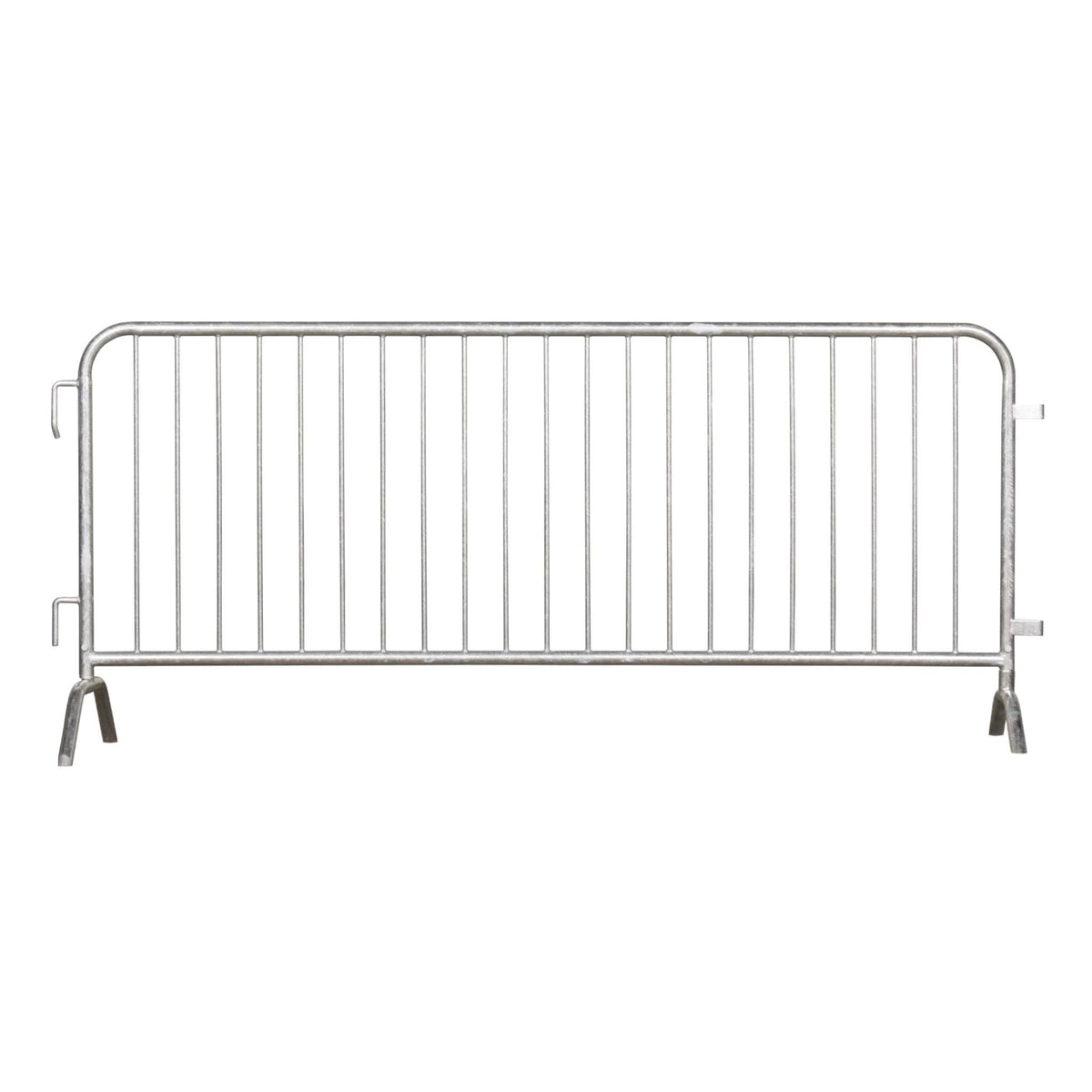 Galvanized Steel 8 ft Heavy Duty Interlocking Metal Barricade L72384