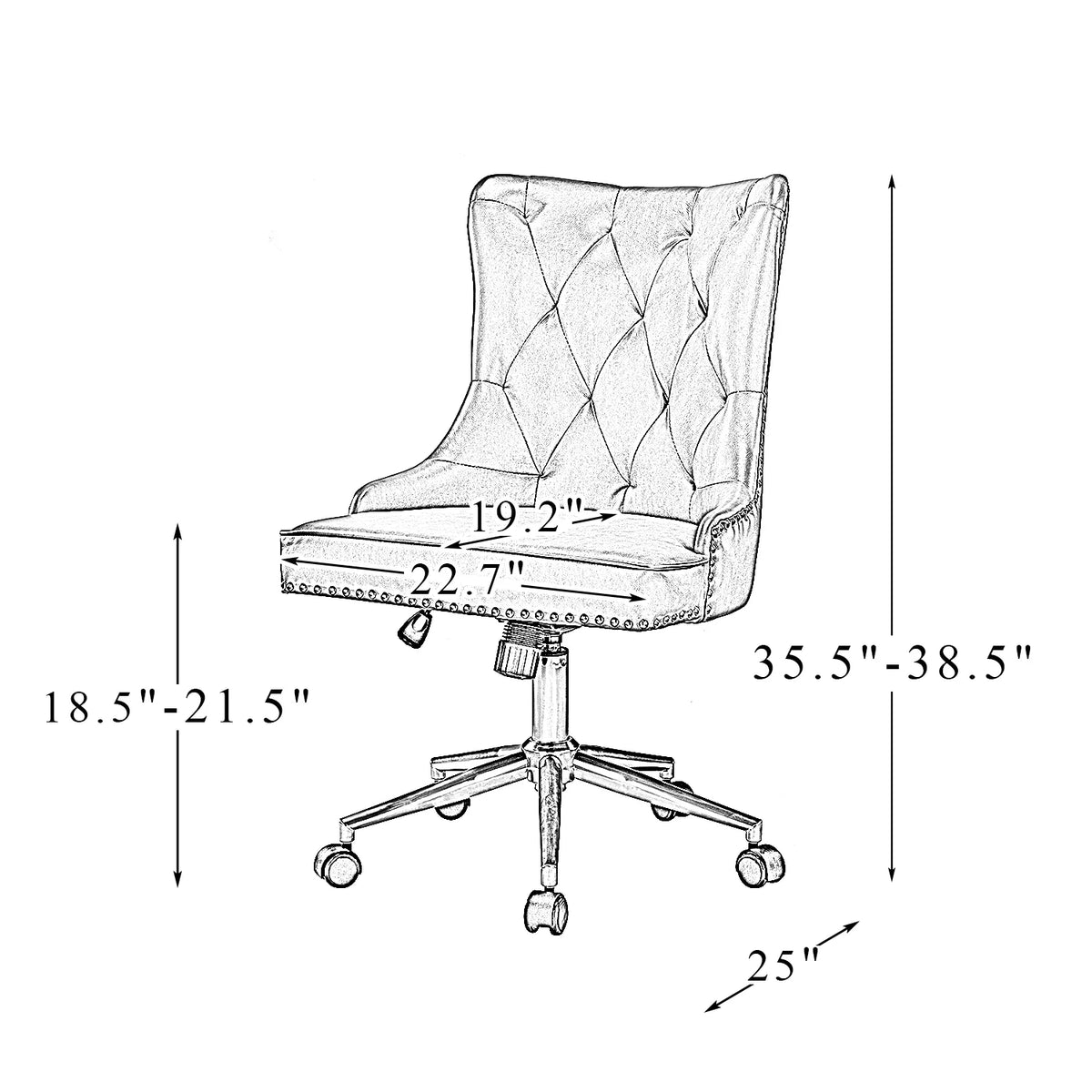 Sage Tufted Height-adjustable Task Chair R2618