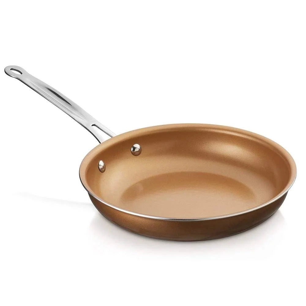 11" Nonstick Aluminum Induction Copper Frying Pan J47862