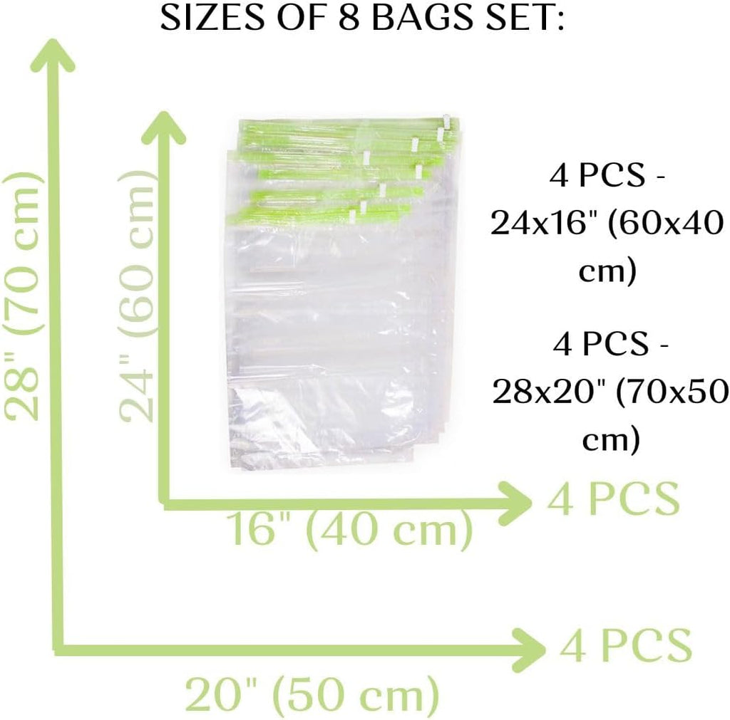 8 Space Saver Bags Roll-Up Compression Packing B1430