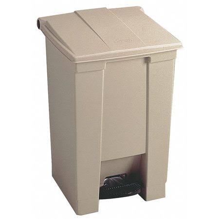 Red 12 gal Polyethylene Trash Can with Foot Pedal B12212