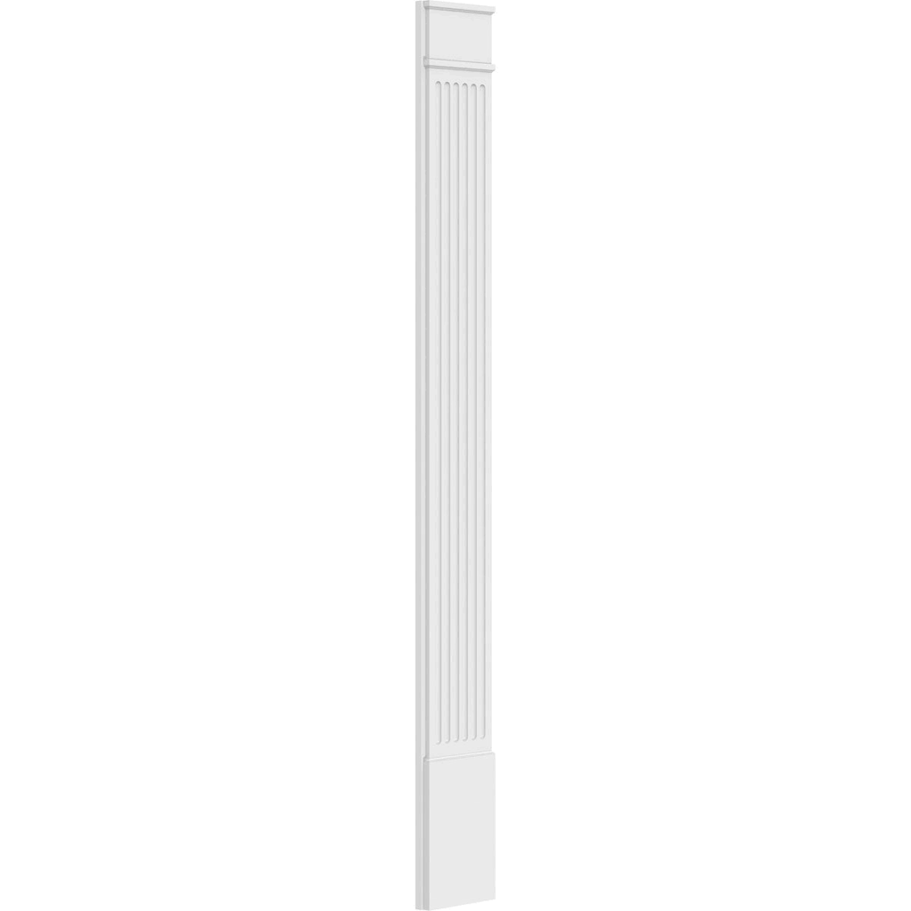 Fluted PVC Pilaster with Capital and Base (Pair) W6325