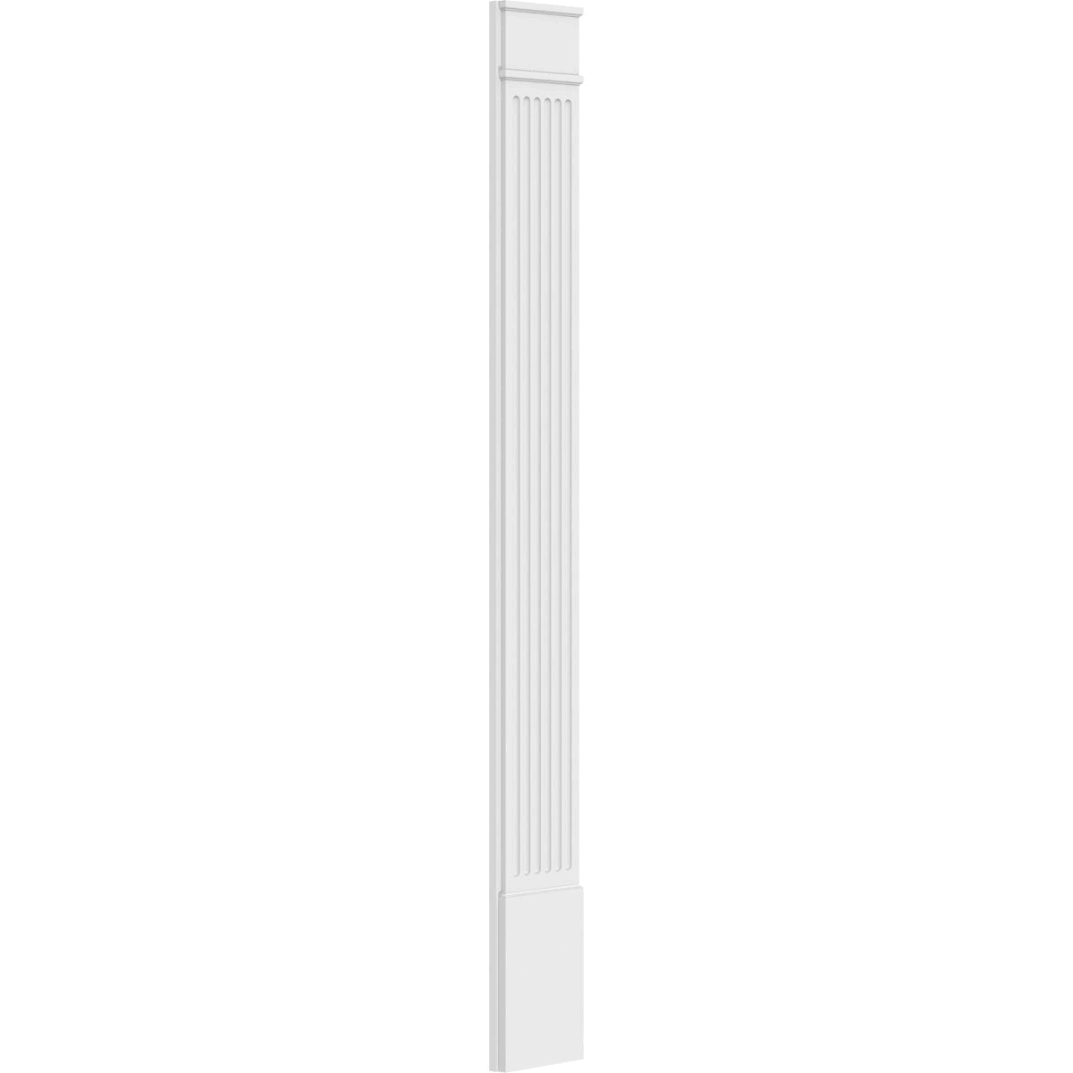 Fluted PVC Pilaster with Capital and Base (Pair) W6325