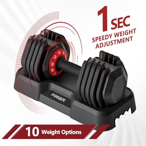 Adjustable Dumbbell 55LB Single Dumbbell Weight with Anti-Slip Metal Handle N7573