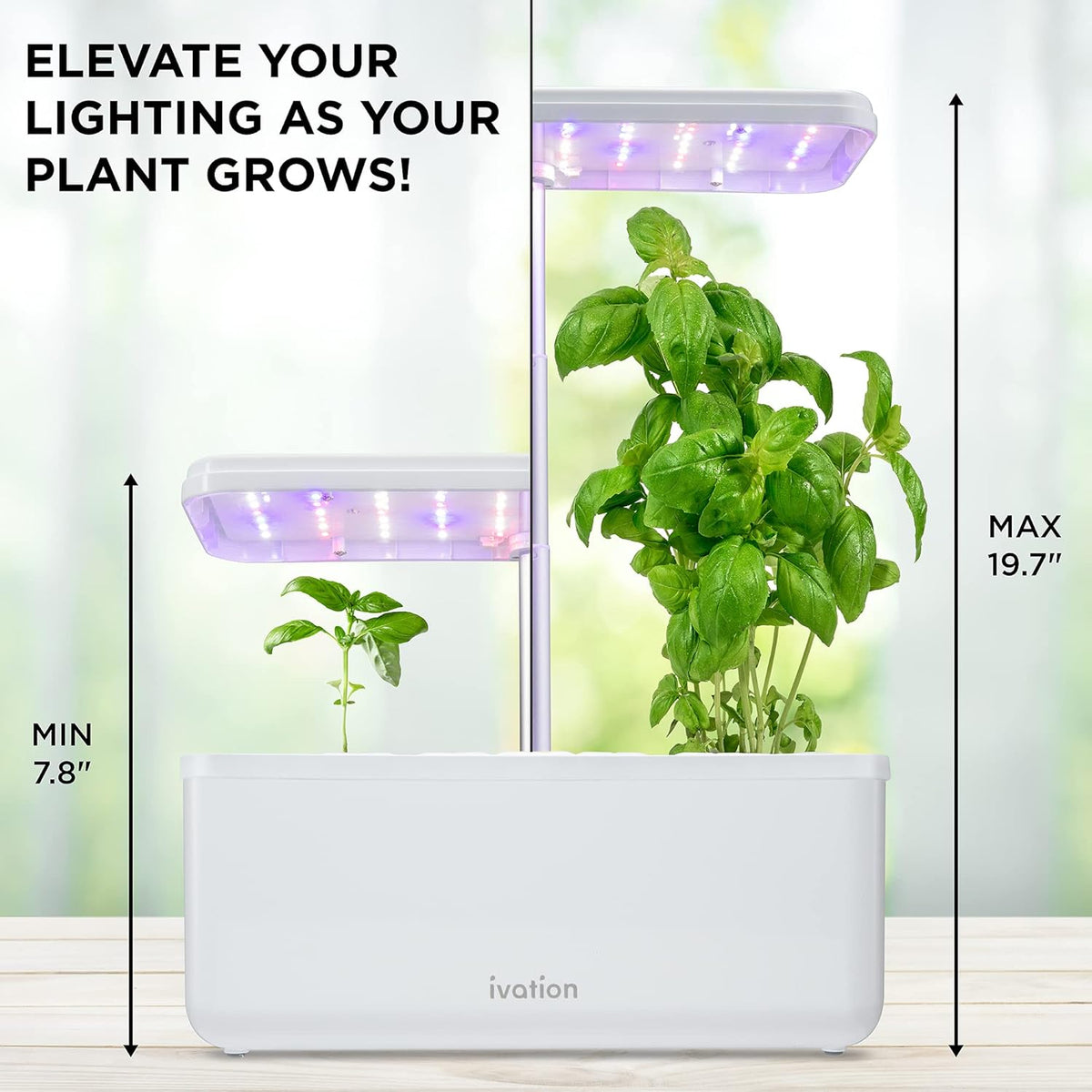 7-Pod Indoor Hydroponics Growing System Kit with LED Grow Light G4246