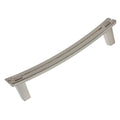 5-Inch Curved Double Bar Satin Nickel Cabinet Pulls W519661