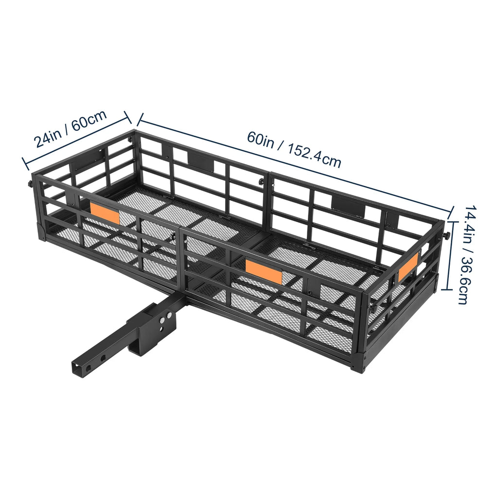 Folding Hitch Mount Cargo Carrier Rack 2" Receiver 500lbs P6249
