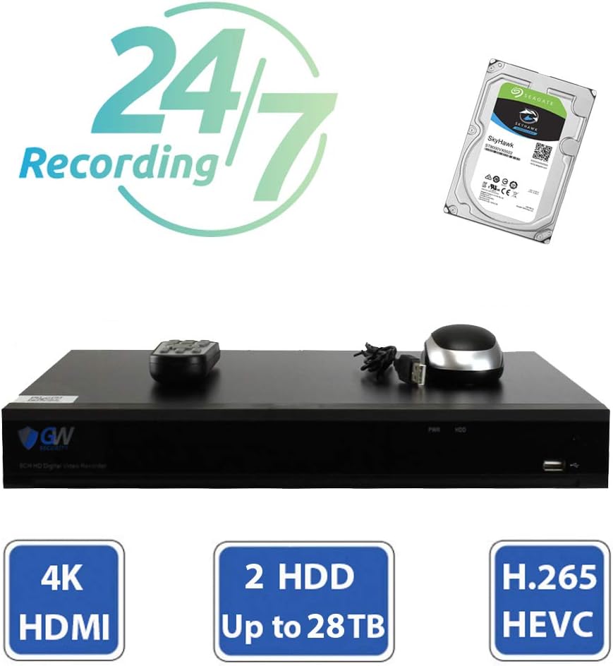 16 Channel 4K NVR Security Camera System with 16 x 5MP IP Camera T403
